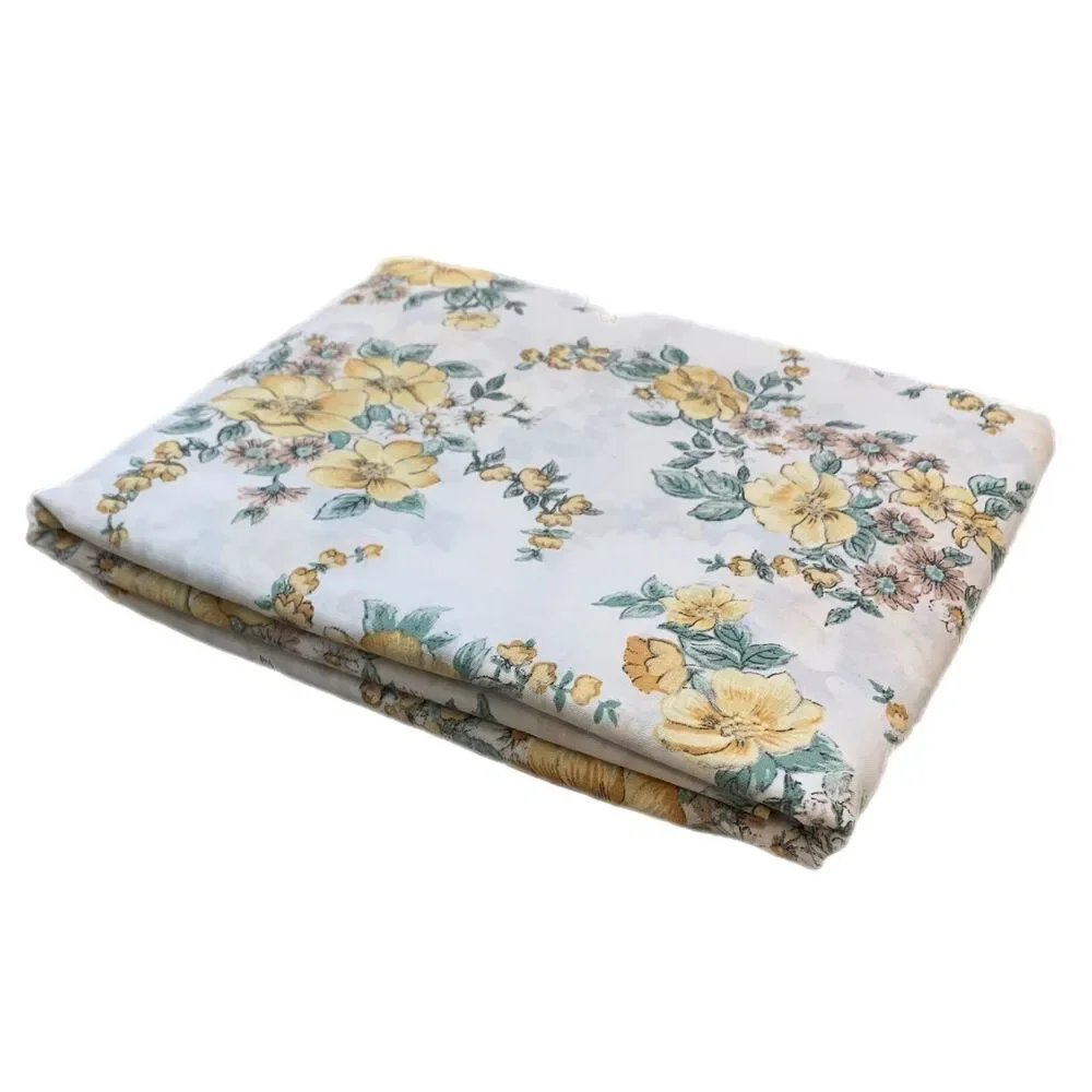 Monticello Cannon Floral Twin Flat Sheet Cottage Core Country Farmhouse Vintage